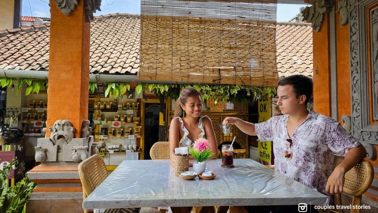 Digital nomads enjoy a coffee in Bali, Indonesia