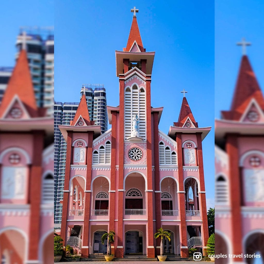 The other pink church id Da Nang is the An Hai Church