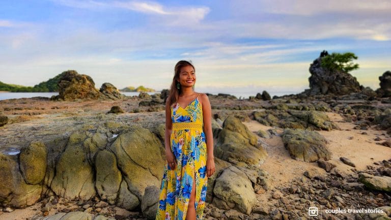 Lady at Kuta Beach, Lombok, Indonesia, one of the cities for digital nomads
