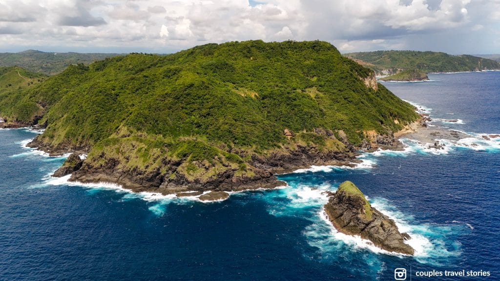 Drone shot of mountains around Mawun Beach, Kuta, Lombok