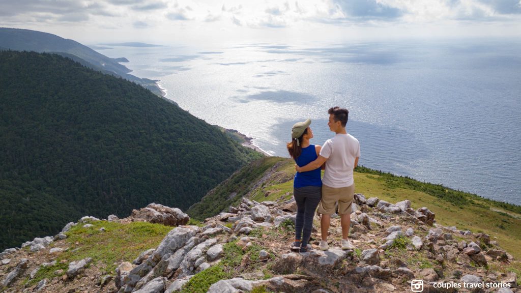 Lookout point of Blueberry Mountain Hiking Trail, Cape Breton Nova Scotia.