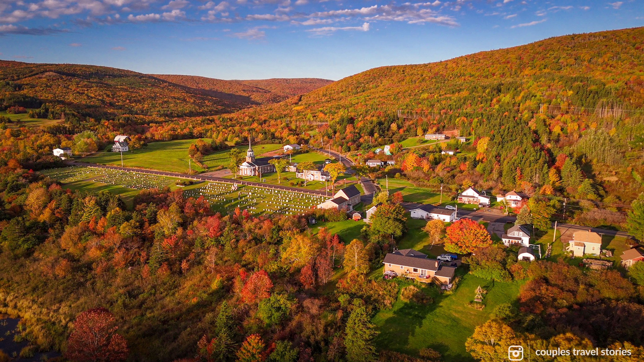 Margaree Valley, Cape Breton Island, Nova Scotia Peak fall colors of Margaree Valley, Cape Breton Island, Nova Scotia