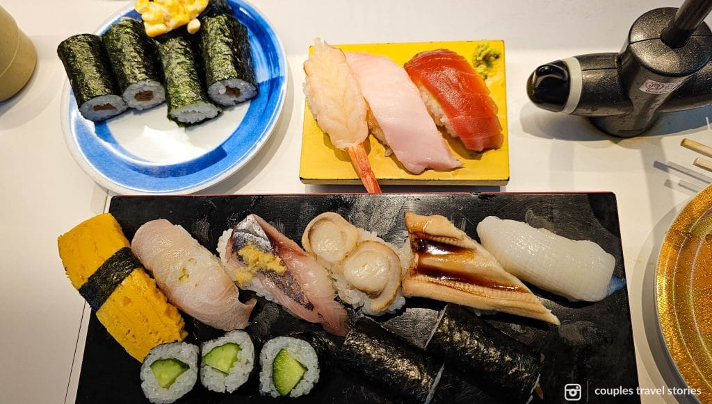 Rotating Sushi is one of the dining options in Japan