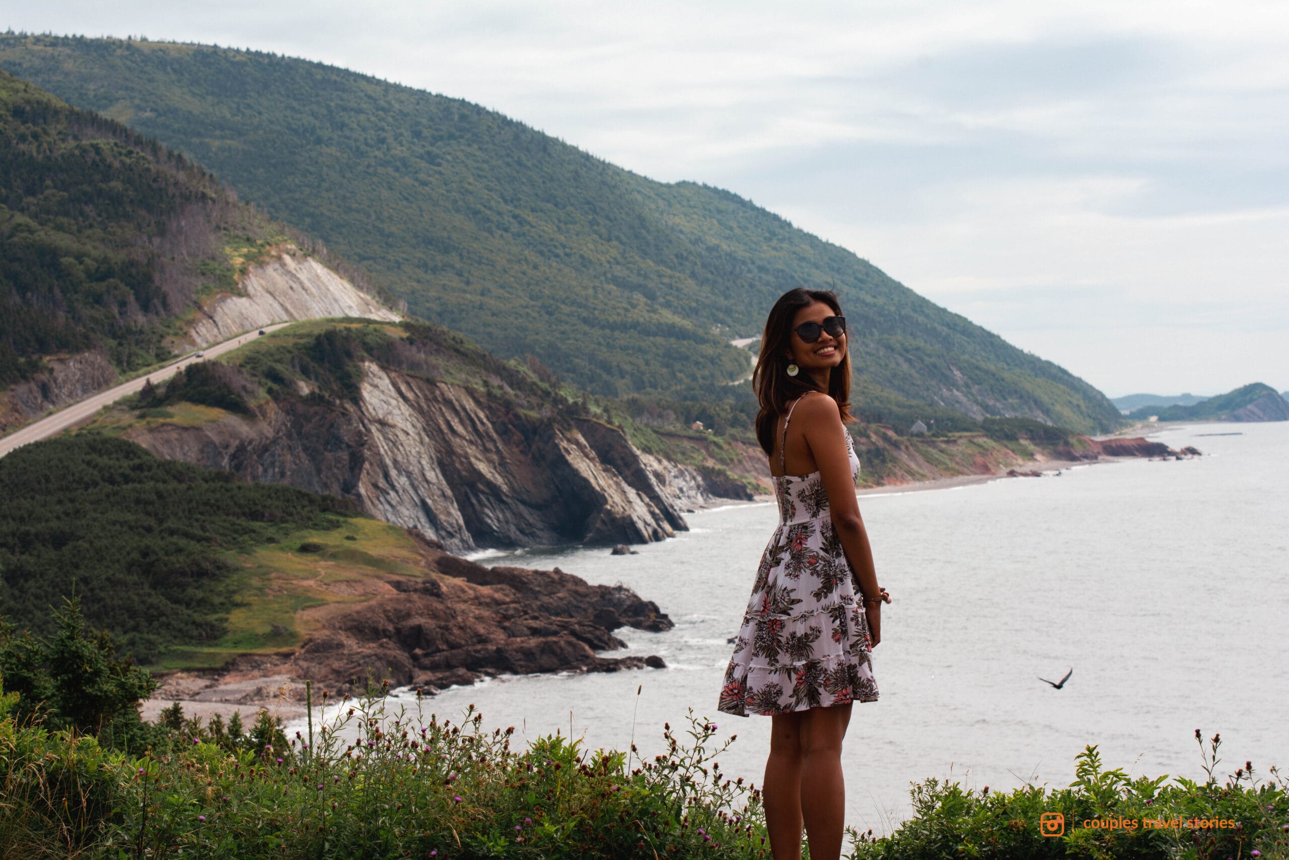 Cabot Trail in Cape Breton island Nova Scotia