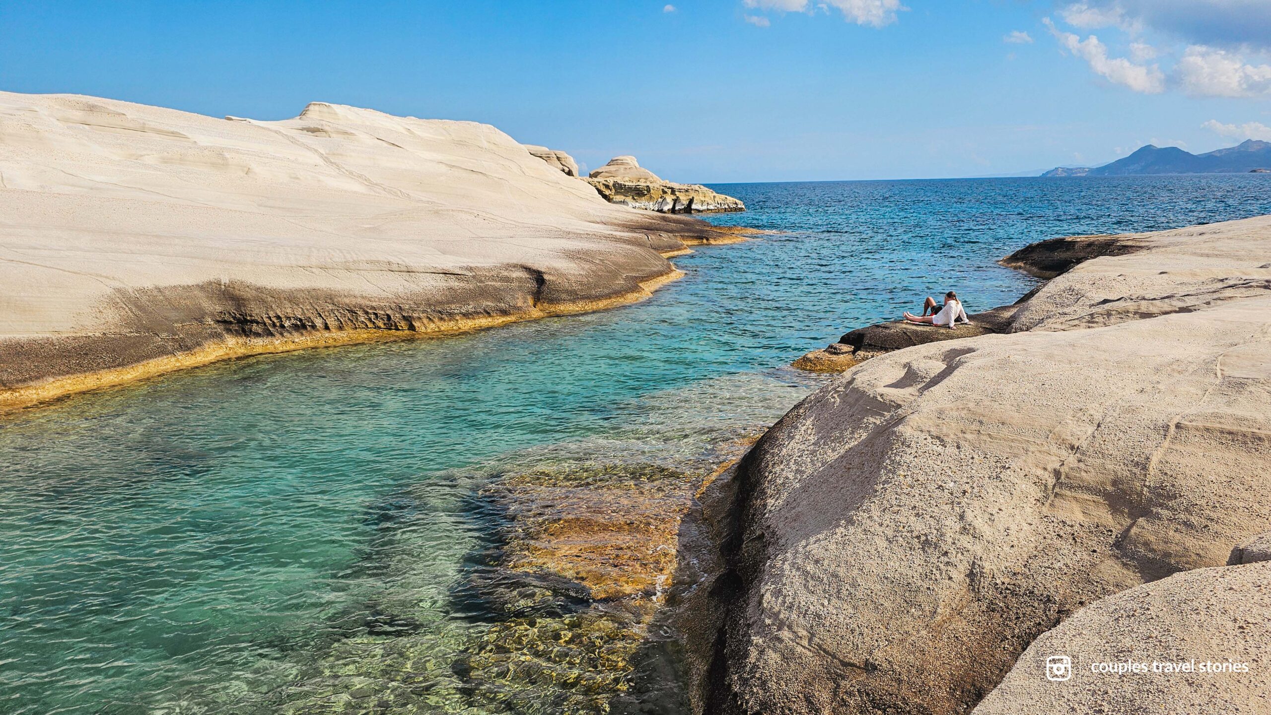 Sarakiniko beach on Milos island Greece