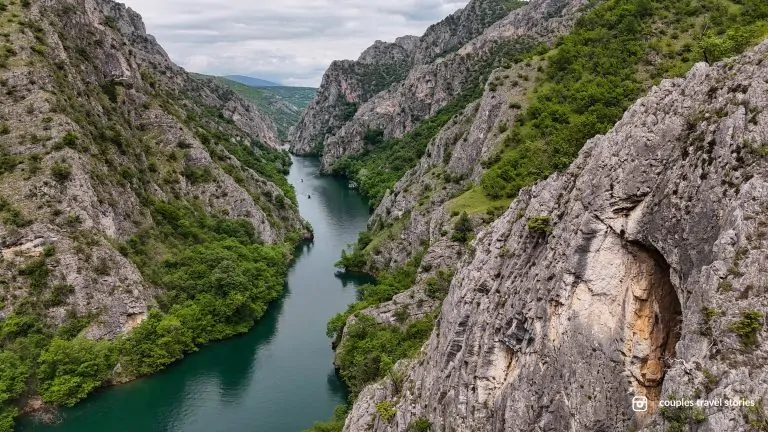 Cliffs of Matka Canyon in North Macedonia