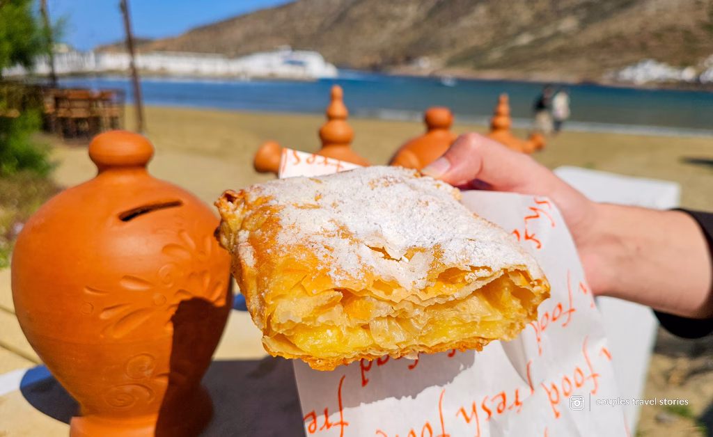 Best food in Greek islands - Bougatsa
