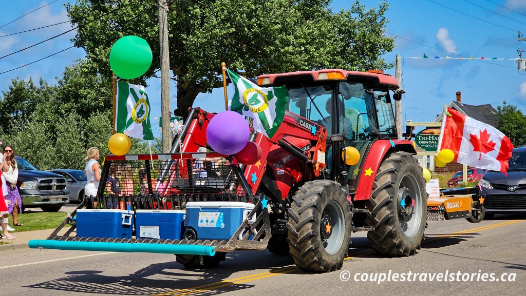 Truck decorated for Inverness Gathering week parade