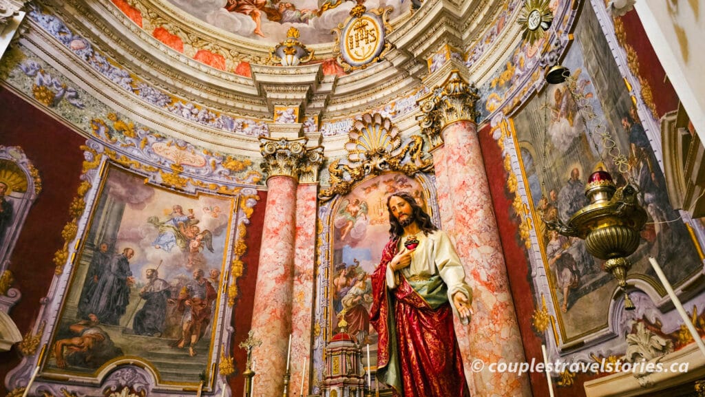 Inside church of St. Ignatius in Dubrovnik Old Town