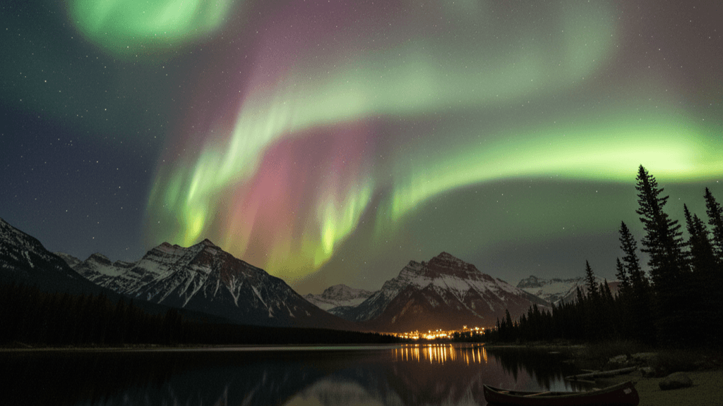 Norther lights in Jasper National Park
